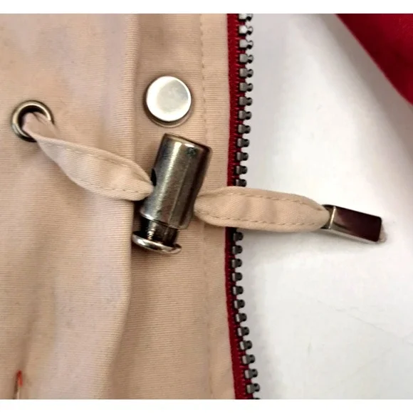 London Fog Lined Jacket Coat Women's L Red‎ Pockets NO HOOD - Picture 4 of 9